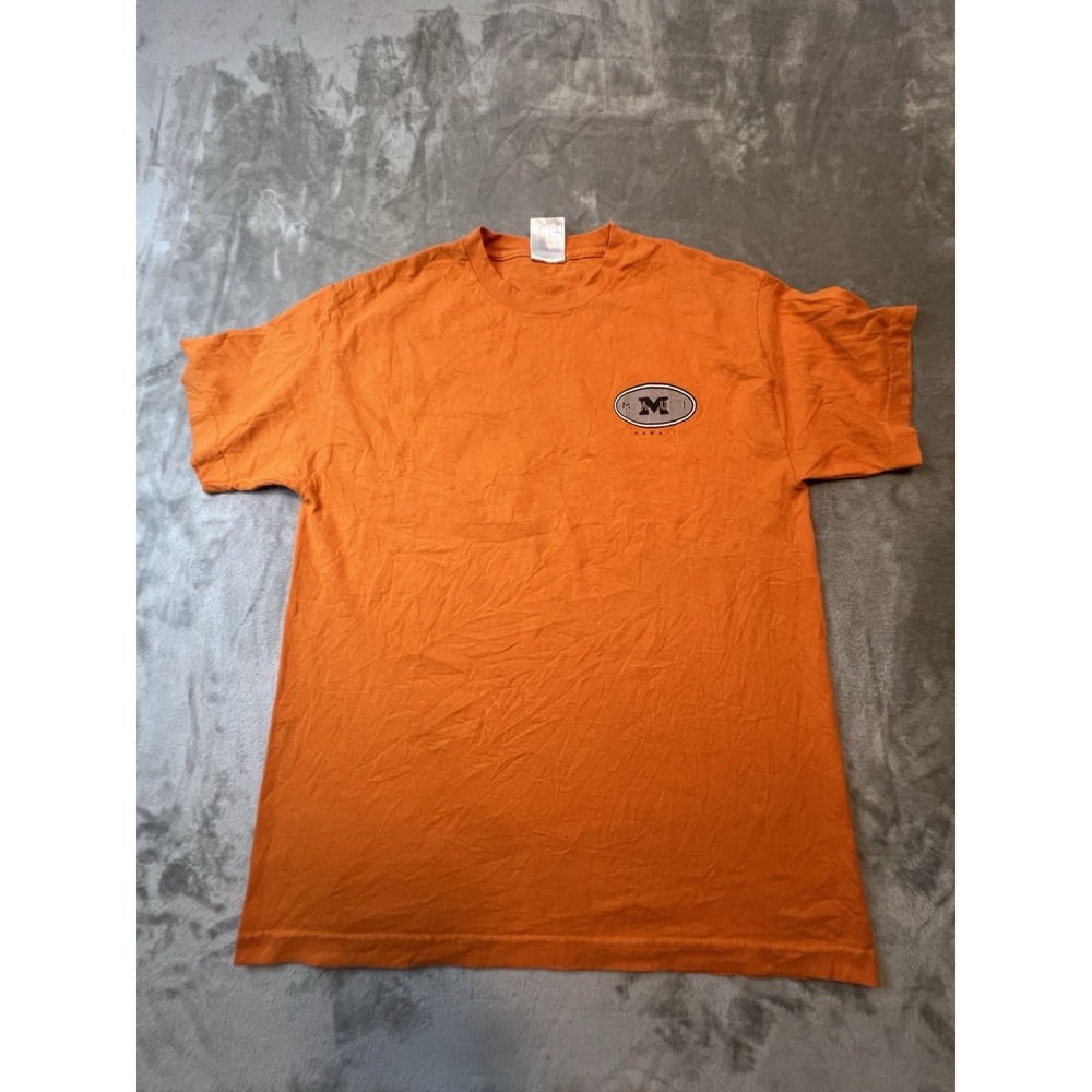 Alstyle Apparel & Activewear T Shirt Mens Large Orange Maui Hawaii Graphic